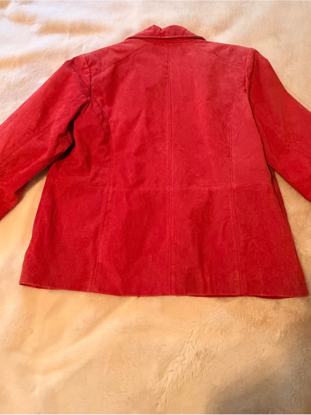 Relativity Red Suede Zip-Front Jacket - Picture 2 of 4